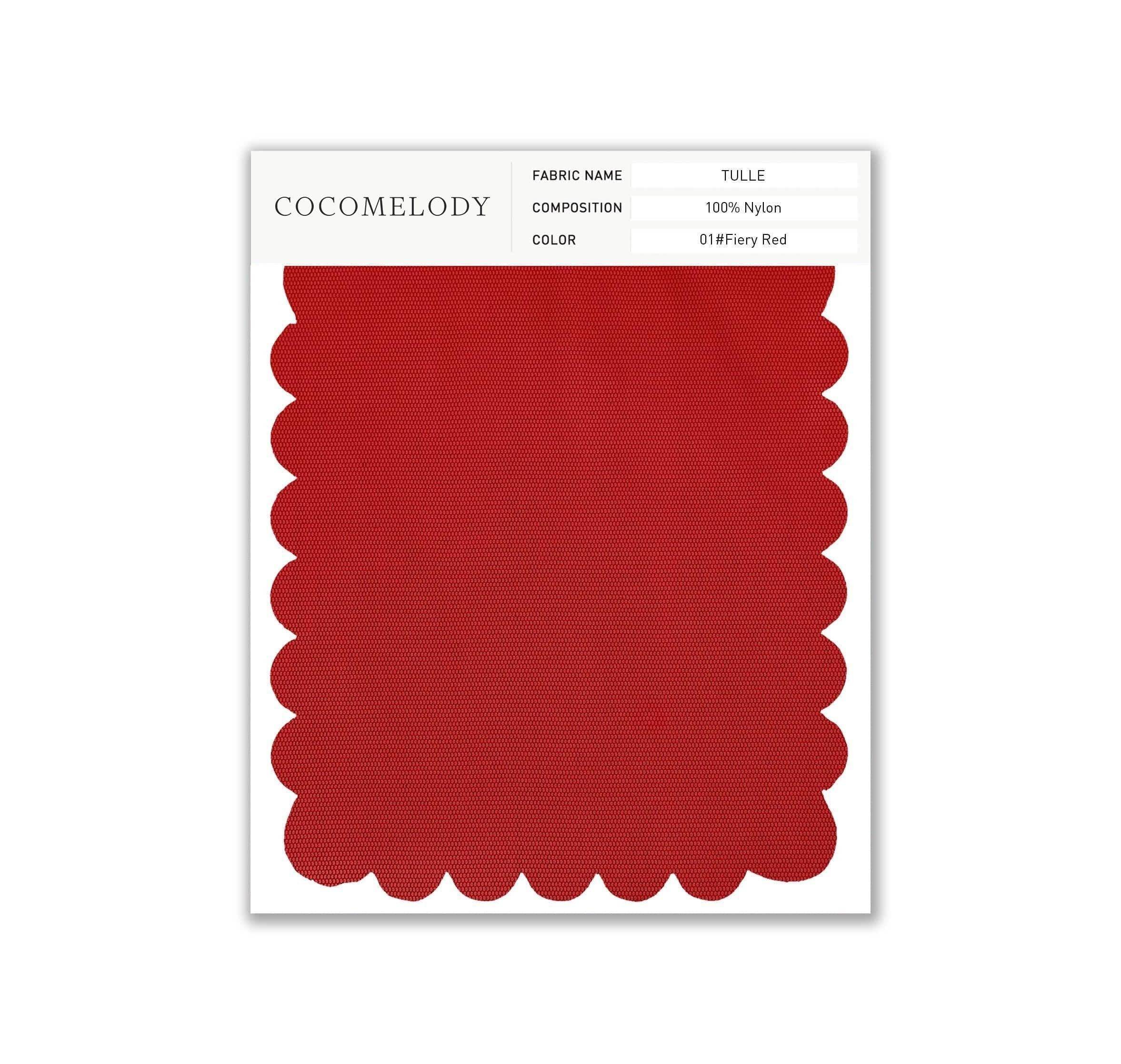 Tulle Fabric Swatch in Single Color SWTU16002 - COCOMELODY